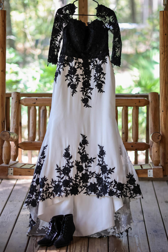 Strapless Off the Shoulder Black Lace Wedding Dress TWYLA  ieie