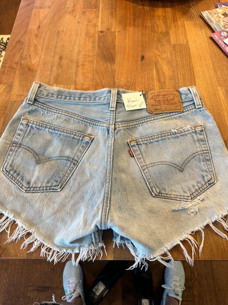 LEVI Denim Cutoff Shorts Mid-High Waist CUSTOM FIT Jean Shorts - Customer Photo From Kymberlee Howe