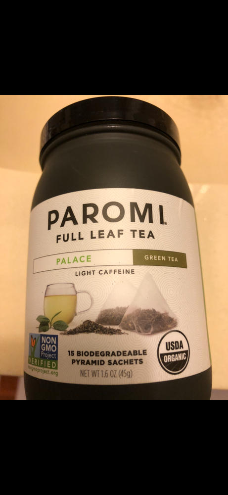Organic Palace Green Tea, Full Leaf, in Pyramid Tea Bags - Paromi Tea