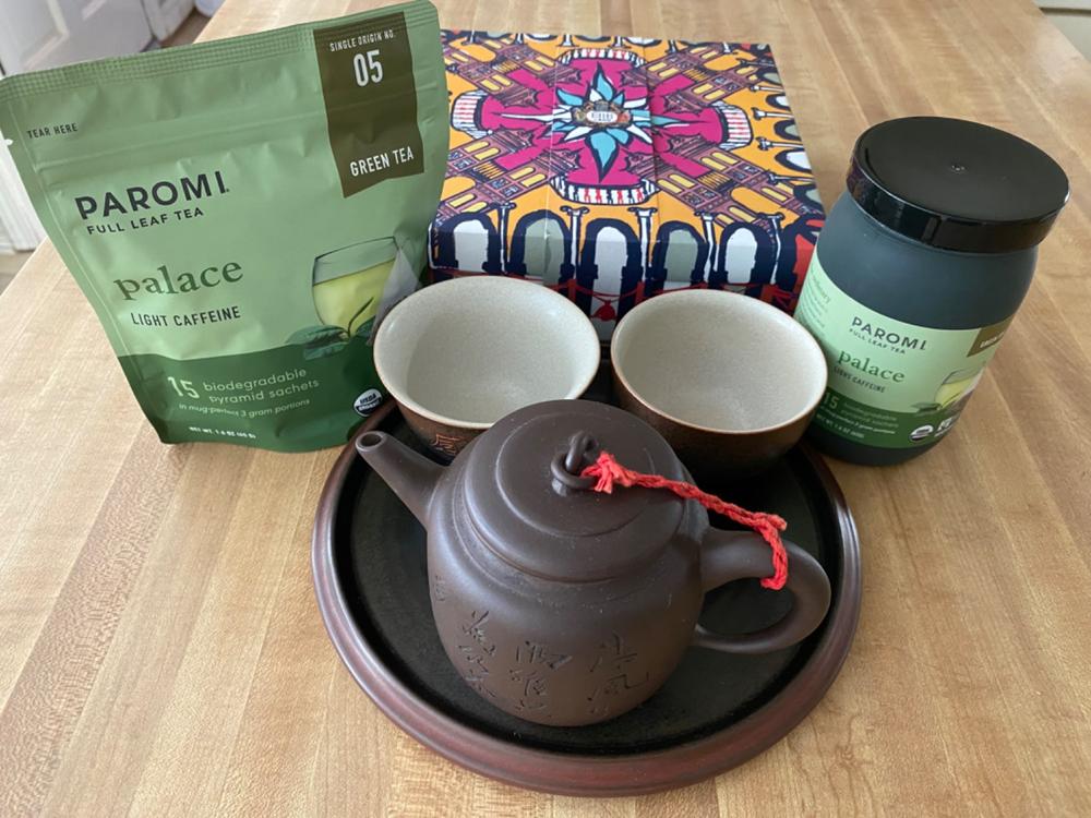 Organic Palace Green Tea, Full Leaf, in Pyramid Tea Bags - Customer Photo From T. D.