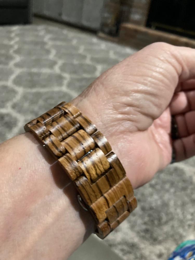 Natural Wood Watch Bands - Customer Photo From Linda W.