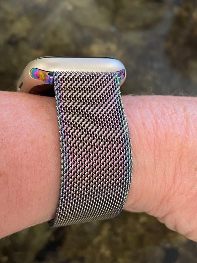 Luna Apple Watch Band in Silver - Wide Large 42-49mm