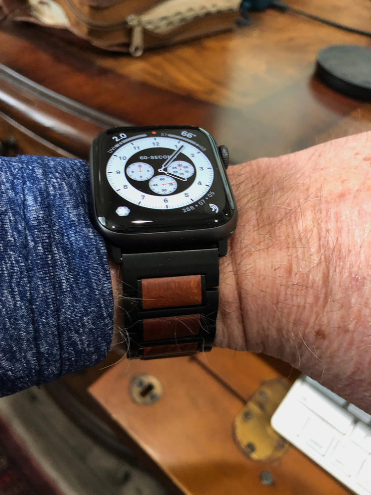 Metal+Wood Fusion Watch Bands - Customer Photo From Kelly Moller