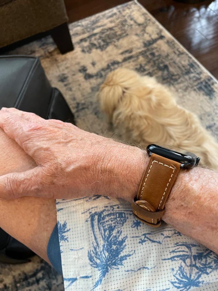 Matte Leather Watch Bands - Customer Photo From stephen w.