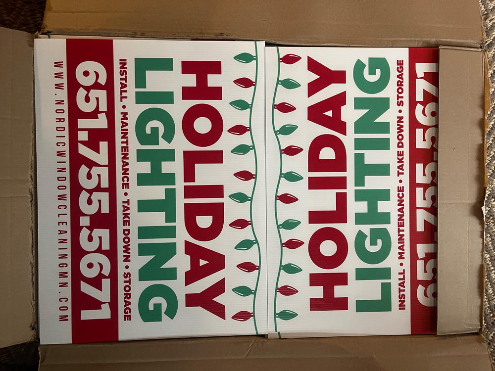 Yard Signs - Full Color - Customer Photo From Andrew Burns
