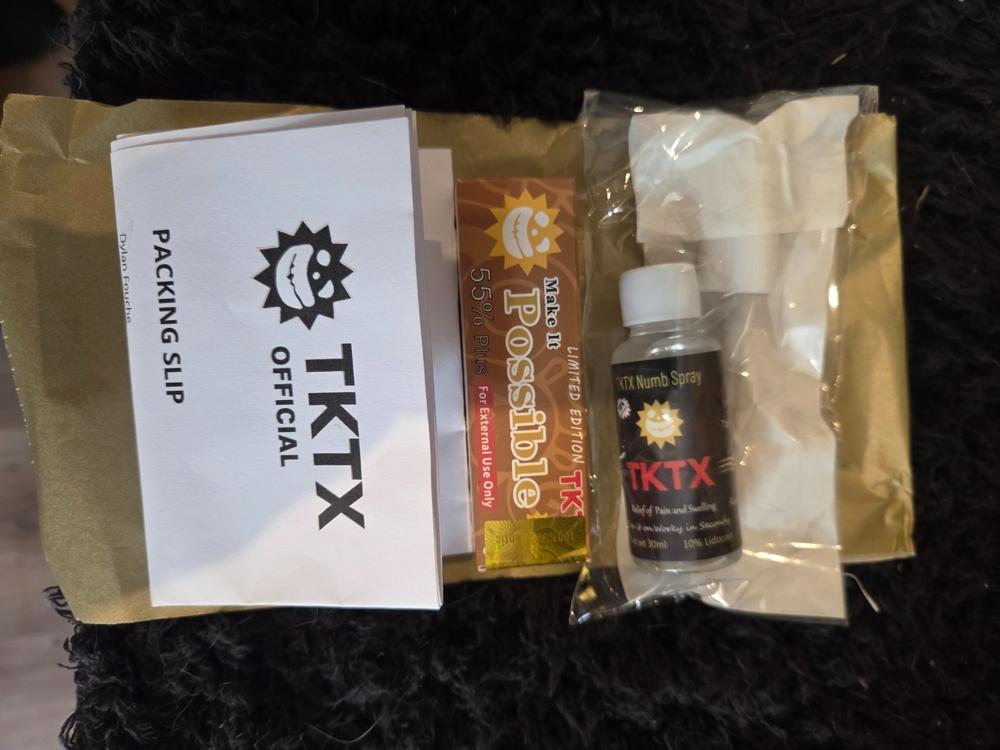 TKTX Numbing Cream Gold 55% - Limited Edition - Customer Photo From Dylan Fouche