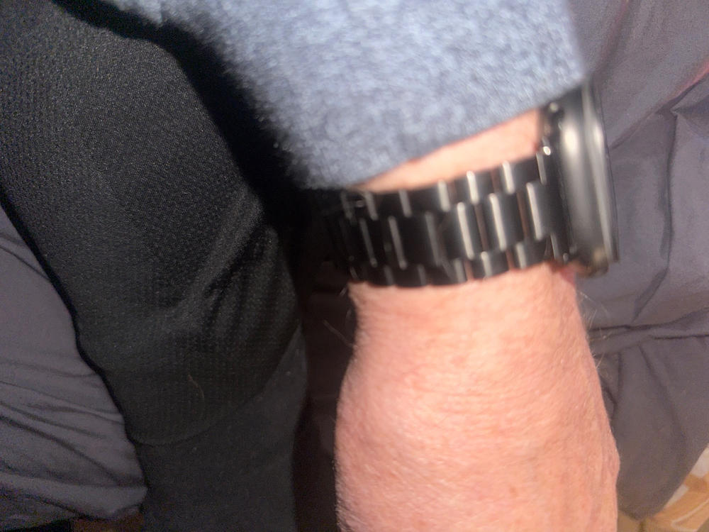 Classic Stainless Steel Apple Watch Band - Space Black - Customer Photo From Mike Page
