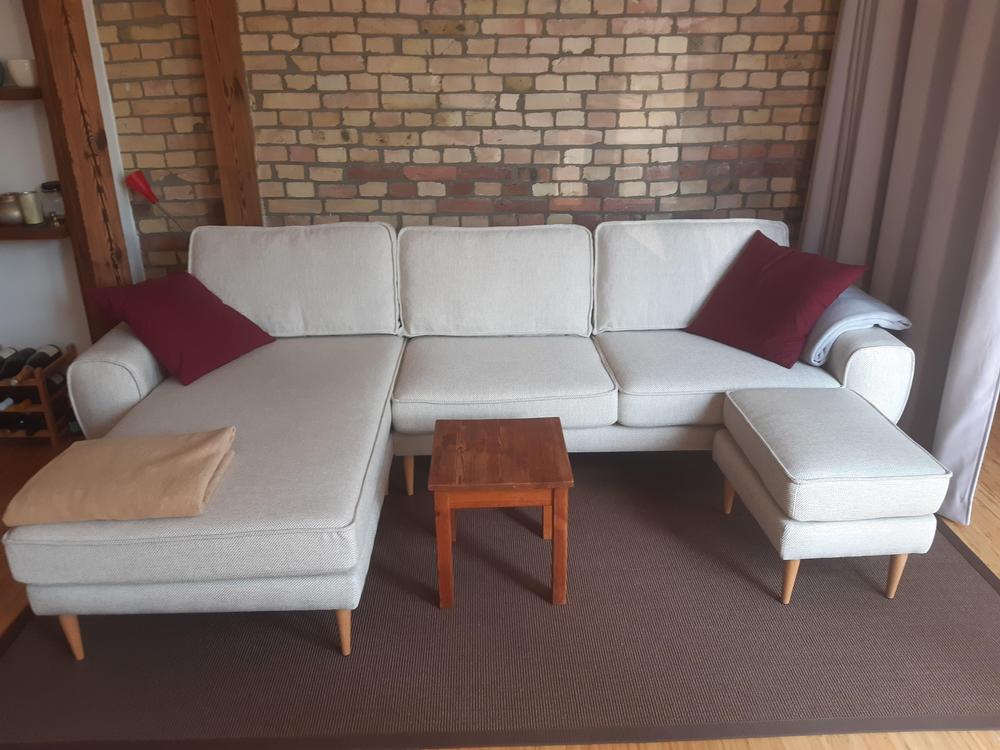 Klem 280 x 171 Sektional Holzbein - Naturgewebe - Customer Photo From Andrea Trüper