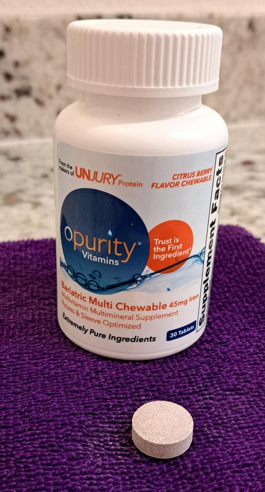 Opurity Bariatric Multi Chewable With 45Mg Iron - Customer Photo From Lisa M Maes