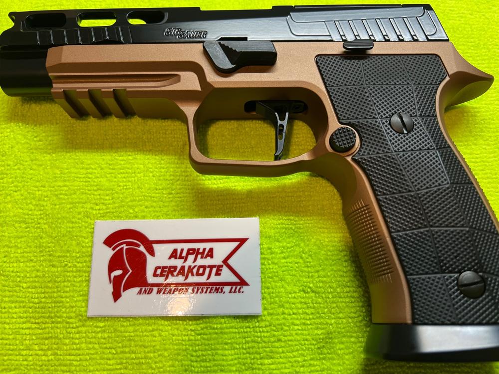 Sig Sauer P320 AXG Brass Grips & Backstrap Combo - LOK Grips