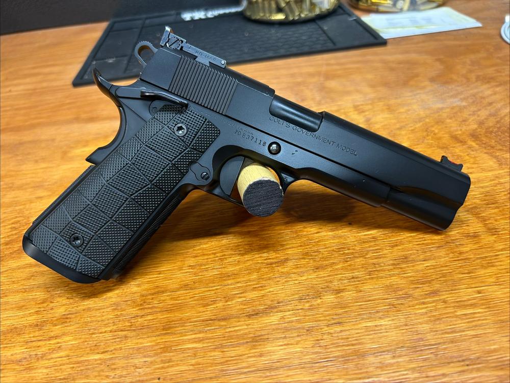 1911 Palm Swell GridLOK Brass - LOK Grips