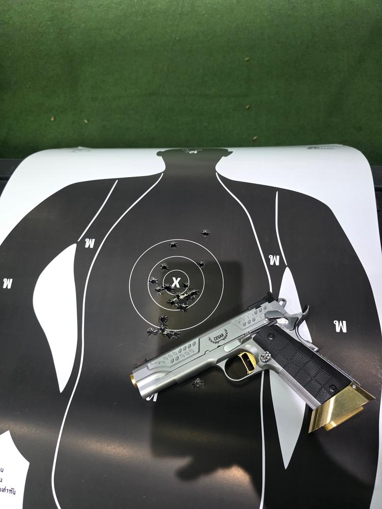 1911 Palm Swell GridLOK Brass - LOK Grips