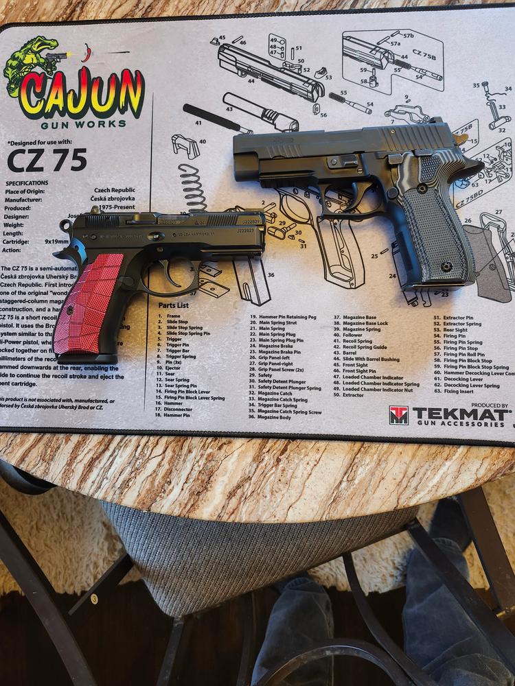 CZ 75 Compact Palm Swell GridLOK Aluminum Grips
