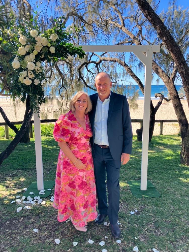 Opulence Midi Dress In Pink Floral Organza Burnout - Customer Photo From Tracy Shackley