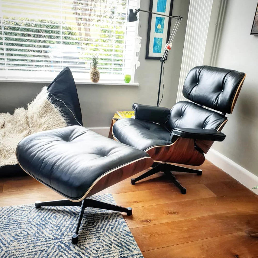Eames Lounge Chair and Ottoman Replica (Premier Tall Version) - Customer Photo From Alfo