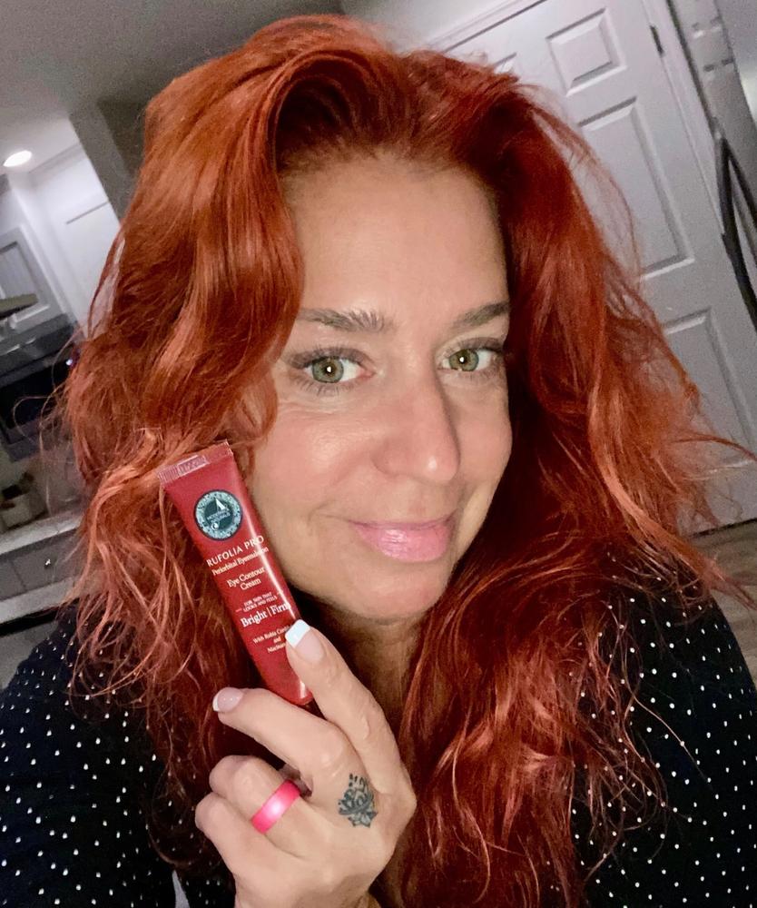 Rufolia PRO Periorbital Eyemulsion - Eye Contour Cream – Brighten, Firm and Moisturize Under-Eyes – New Formula with Manjistha, Aloe Vera, Lotus, and Niacinamide – Best Under-Eye Cream – With Clinically Tested Ingredients - Customer Photo From Jen Adamson