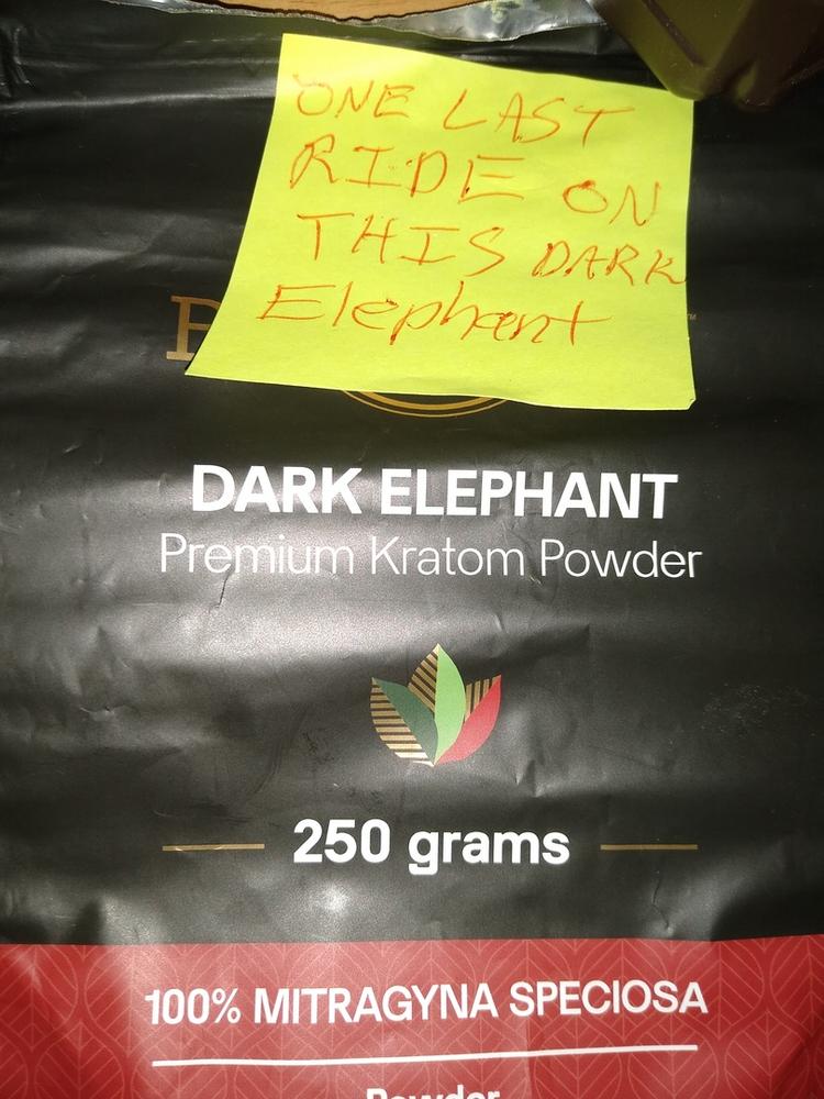 Dark Elephant Kratom Powder - 500 Grams - Customer Photo From James H.