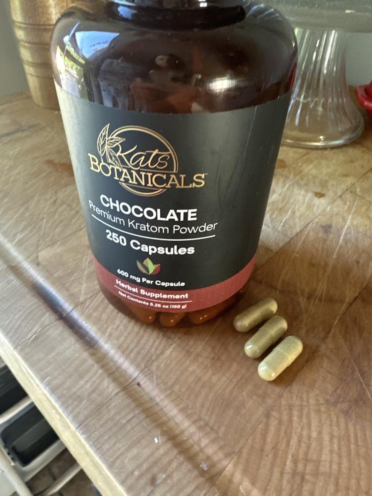 Chocolate Kratom Capsules - 90 Count (54 grams) - Customer Photo From Katherine A.