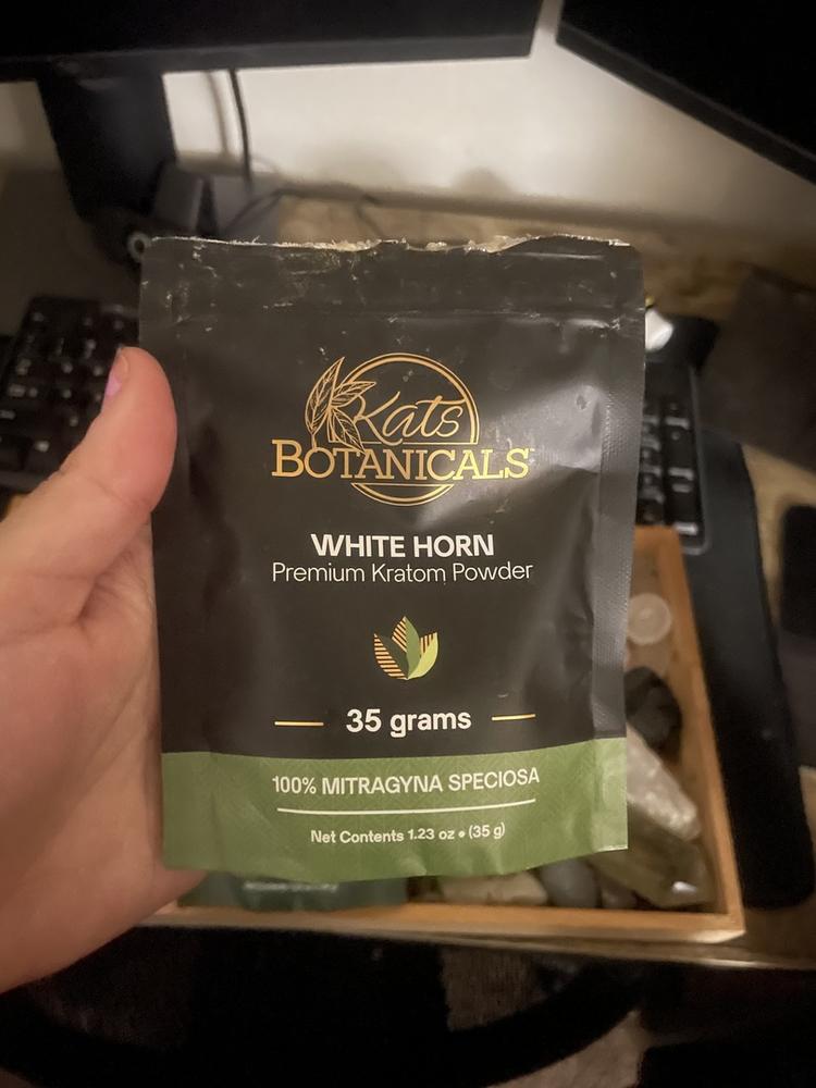 White Horn Kratom Powder - 35 Grams - Customer Photo From Madison C.
