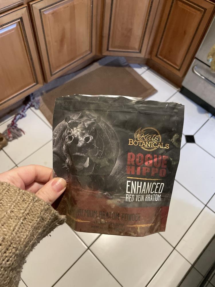 Rogue Hippo Enhanced Red Vein Kratom - 255 Grams Powder - Customer Photo From Nick S.