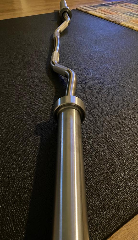 Stainless EZ Curl Gym Bar American Barbell