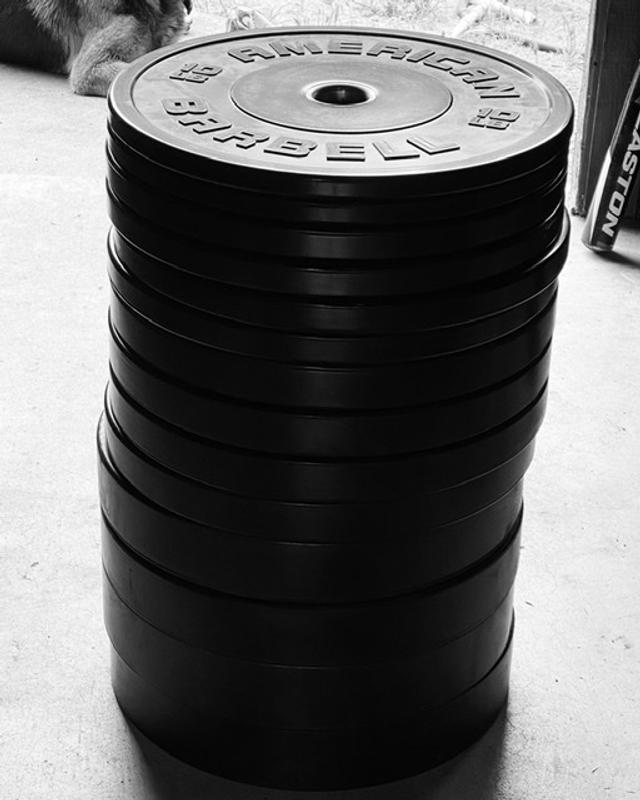 Black LB Sport Bumper Plates American Barbell