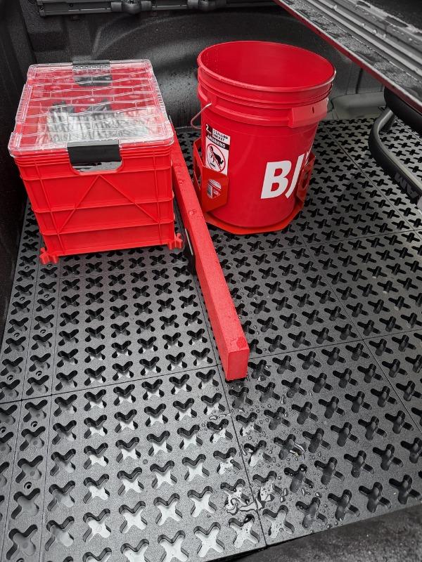 Tmat 5-Gallon Bucket Holder with Tmat Anchors - Gray - Customer Photo From Kevin Cosby