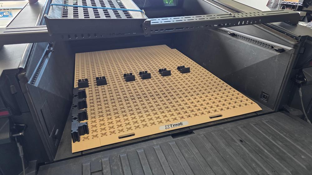 Tmat Truck Bed Organizer Slide Out Mat | Tesla Cybertruck - Customer Photo From Ju Chun