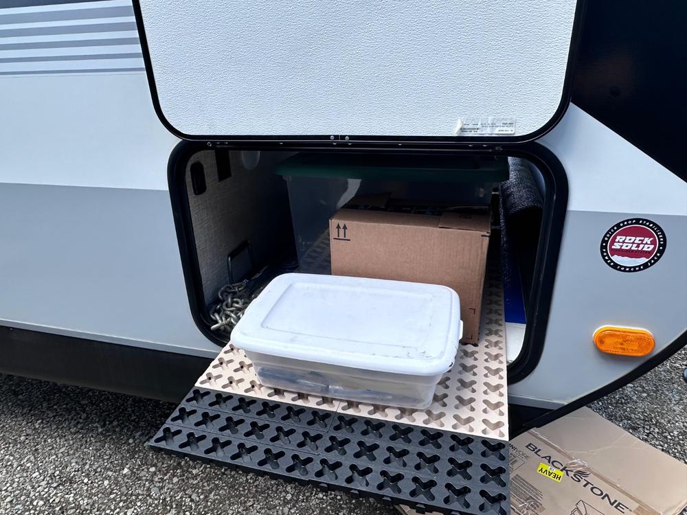 12" x 12" Tmat Interlocking Panel - Six Connectors With Drainage - Tan (Single) - Customer Photo From Mike Miller