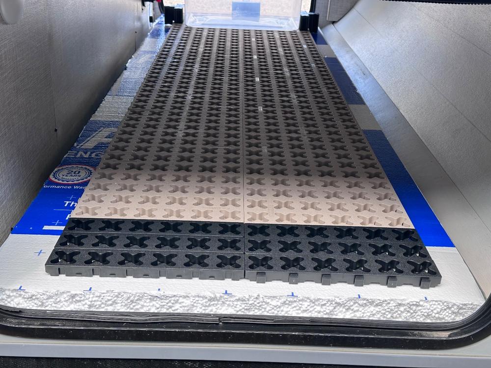 12" x 12" Tmat Interlocking Panel - Six Connectors With Drainage - Tan (Single) - Customer Photo From Mike Miller
