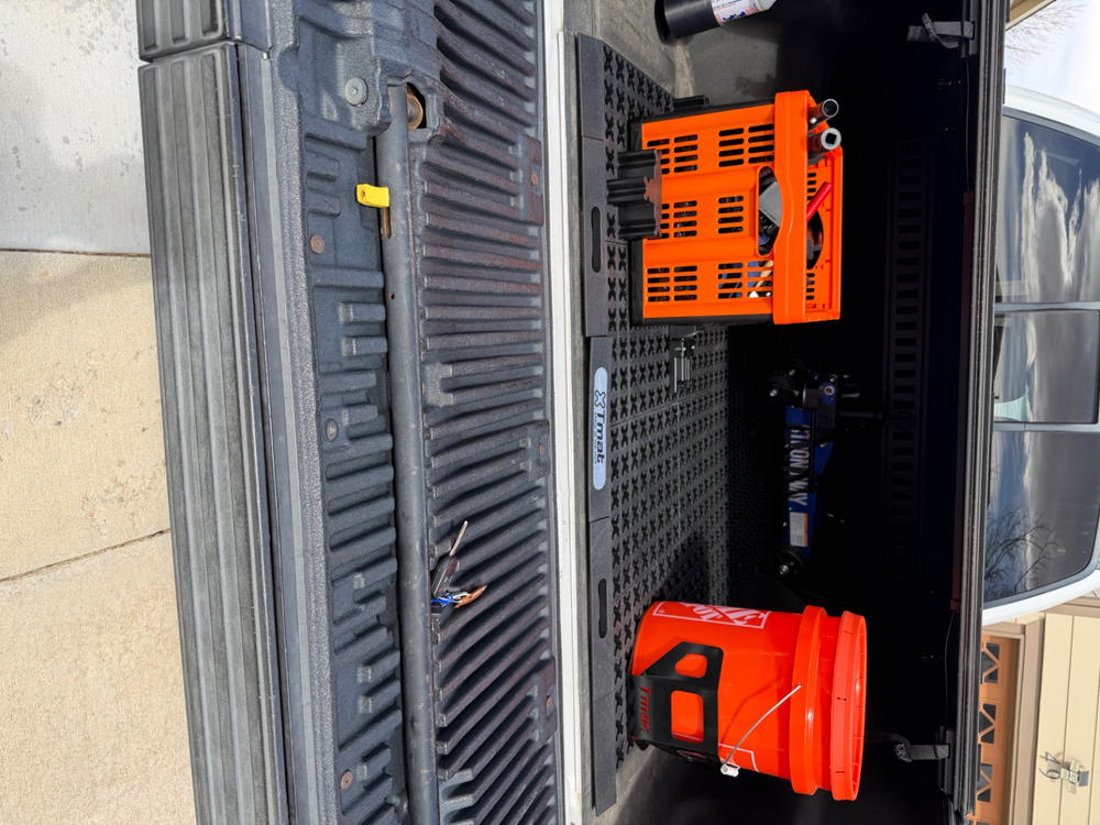 Tmat 5-Gallon Bucket Holder with Tmat Anchors - Black - Customer Photo From David Van Cleave