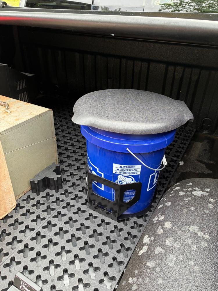 Tmat 5-Gallon Bucket Holder with Tmat Anchors - Black - Customer Photo From Roger Fife