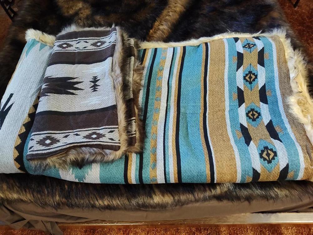 Aztec Faux Fur Blanket - Anifurry