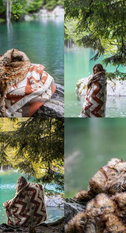 Mohave Faux Fur Knitted Blanket - Goz – Anifurry