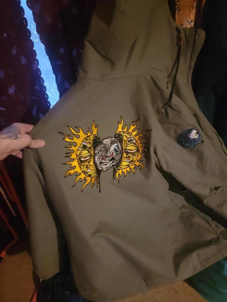 Aaron Brooks Split Moon Gray Parka Jacket - Customer Photo From Nicholas Nephew