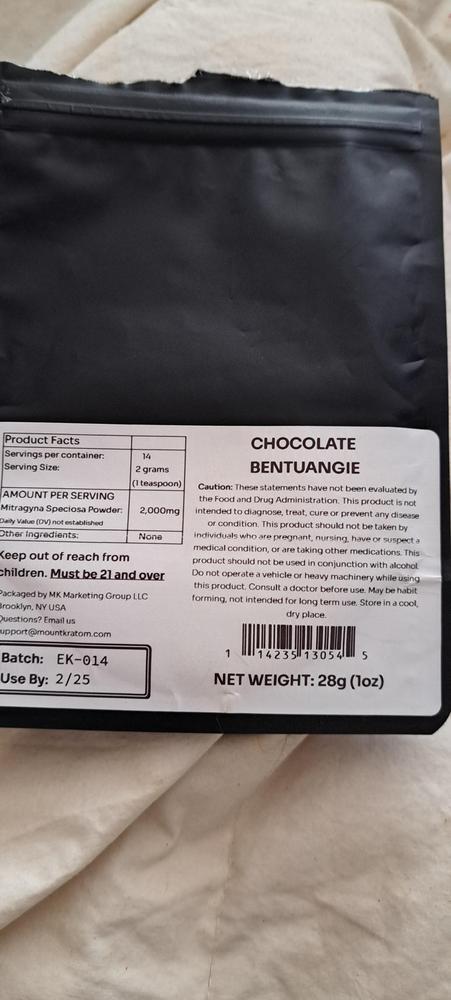 Chocolate Bentuangie Kratom Powder - Customer Photo From Jennifer Riley