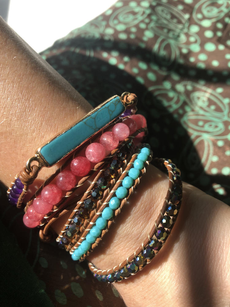 Semi-Precious Beaded Wrap Bracelet – Darn Good Yarn