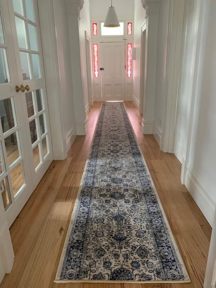 Traditional Hall Runner Verona Cream 9641 80CM Wide - Customer Photo From Davena Toplis 