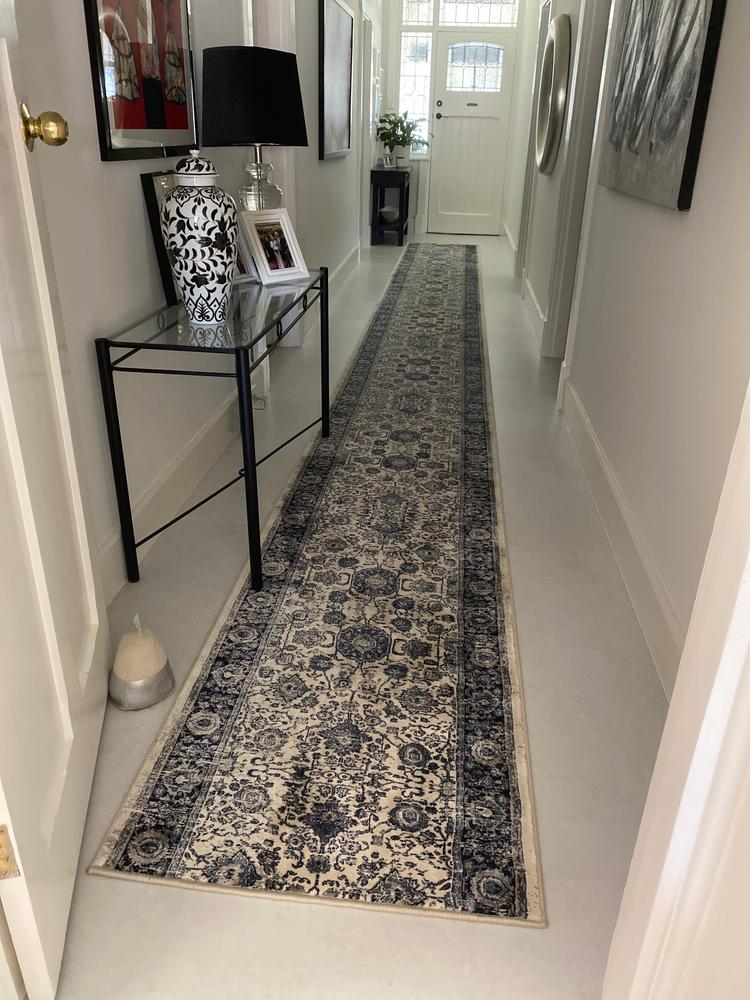 Traditional Hall Runner Verona Cream 9641 80CM Wide - Customer Photo From Kathryn Guy