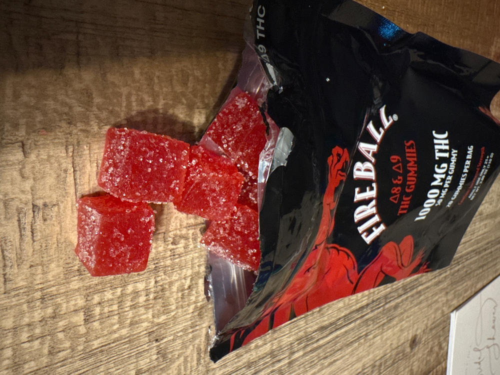 Fireball THC Gummies • Official Cannabis Product of Fireball Whiskey® - 1000MG - 20 Gummies (50MG/Gummy) - Customer Photo From Anonymous