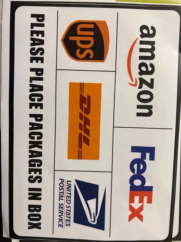 PACKAGE DELIVERY SIGN STICKERS - Customer Photo From Hailey