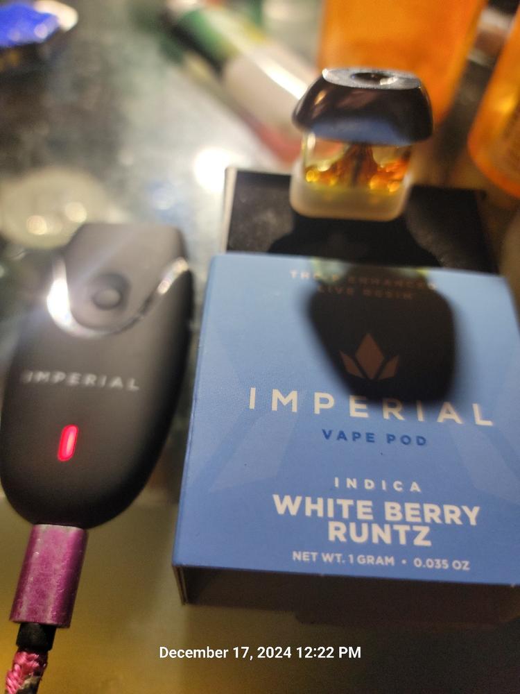 WHITE BERRY RUNTZ 1G THCP VAPE POD - Customer Photo From Philip McMichael