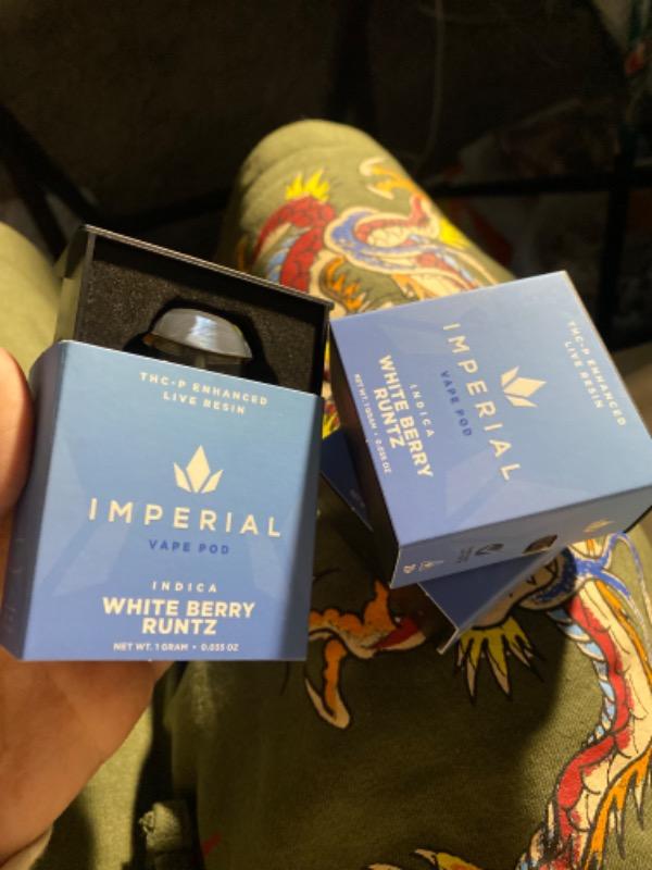 WHITE BERRY RUNTZ 1G THCP VAPE POD - Customer Photo From Joseph Webb