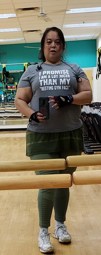 I Promise I Am A Lot Nicer Than My Resting Gym Face Shirt - Customer Photo From Shana M.