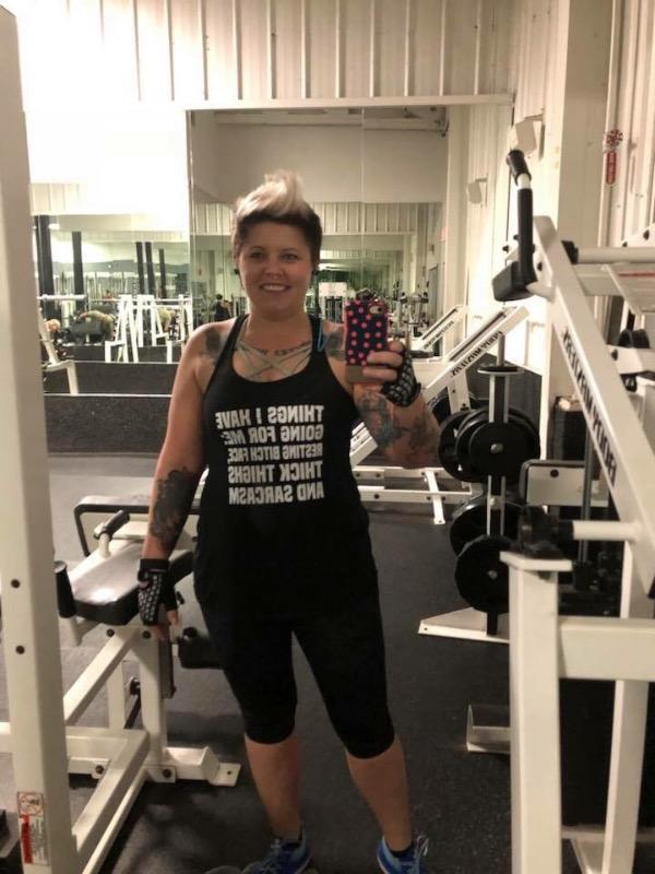 Things I Have Going For Me: Resting Bitch Face, Thick Thighs & Sarcasm Shirt - Customer Photo From Brandi F.