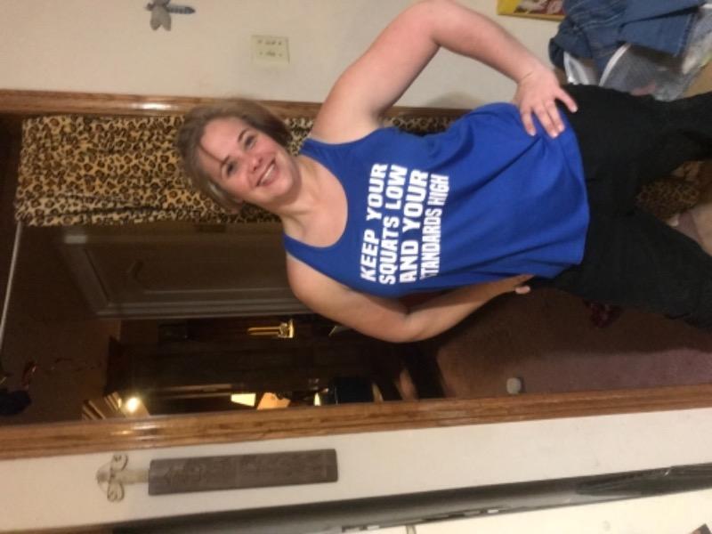Keep Your Squats Low And Your Standards High Shirt - Customer Photo From Kat D.