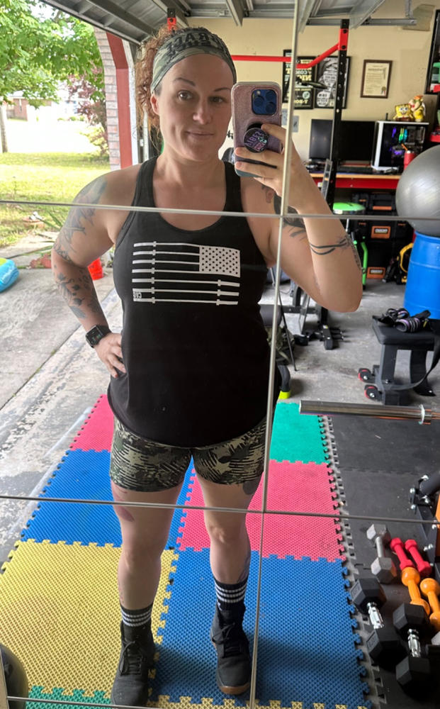 Barbell American Flag Shirt - Customer Photo From Ashley Parker