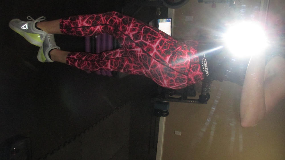 Rage Leggings | Red - Customer Photo From Carrie Wray