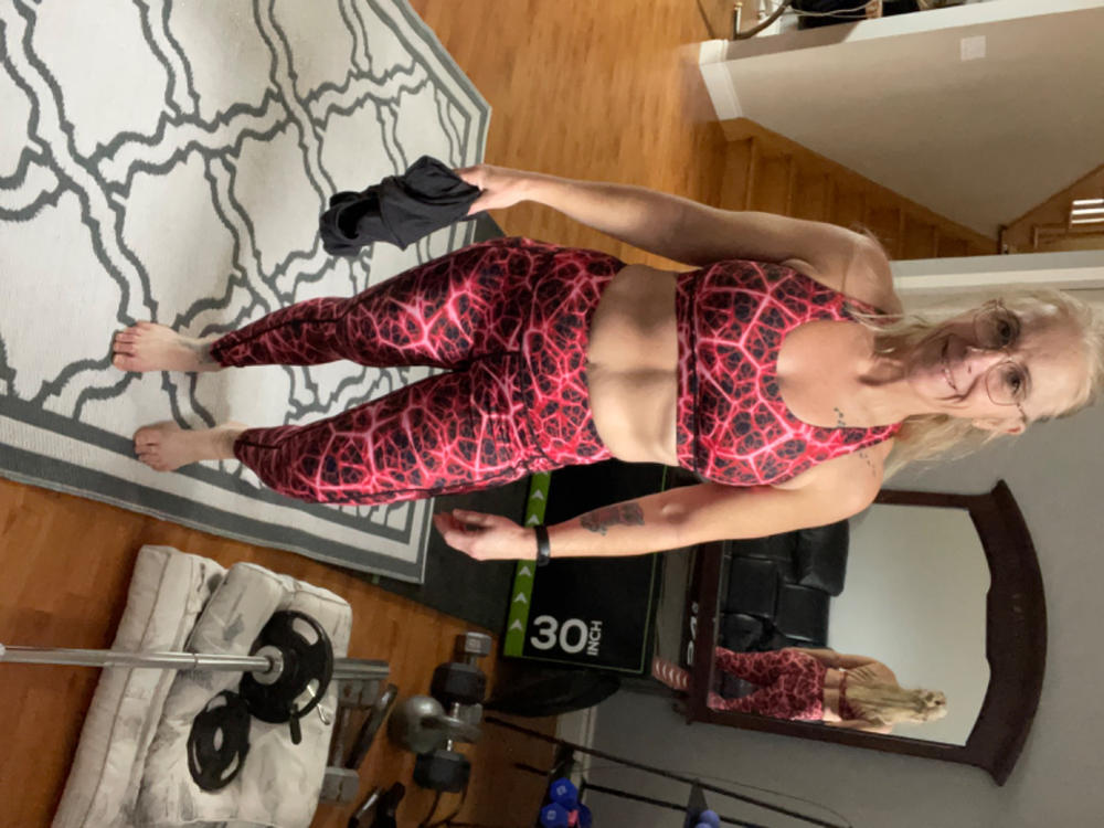 Rage Leggings | Red - Customer Photo From maryse lacasse