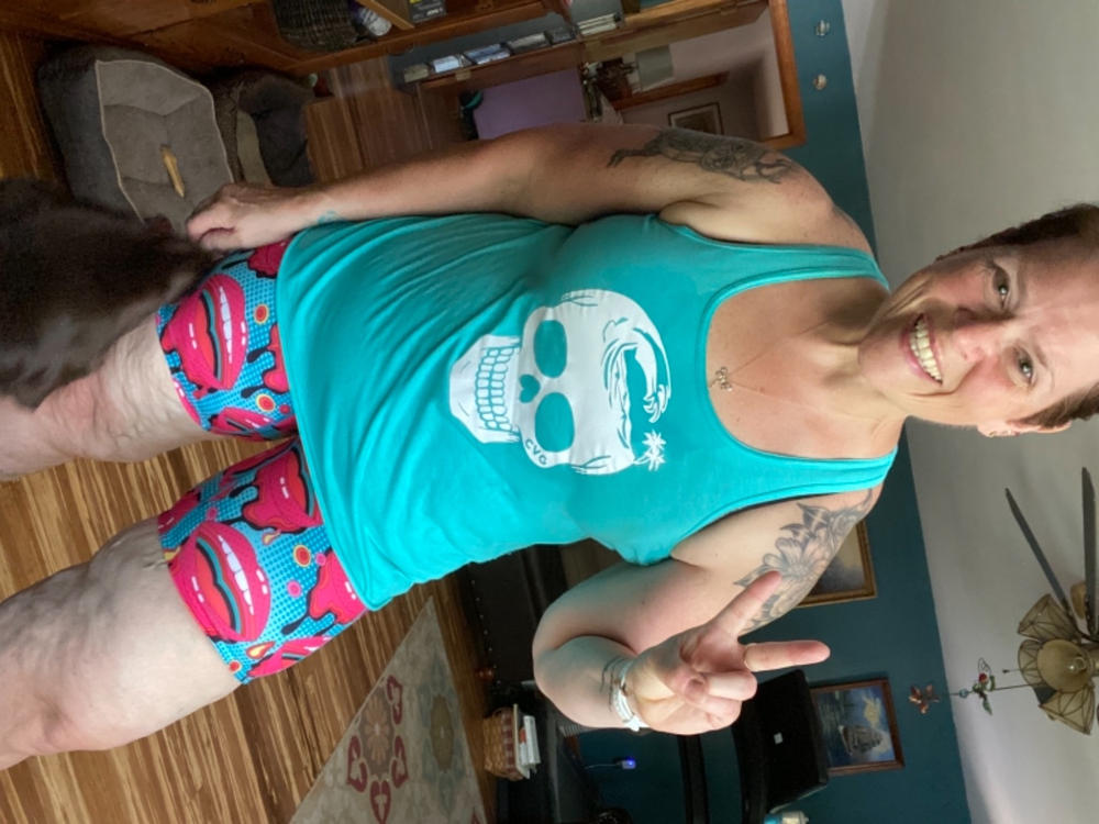 Tropical Skull Shirt - Customer Photo From Judy Coyle
